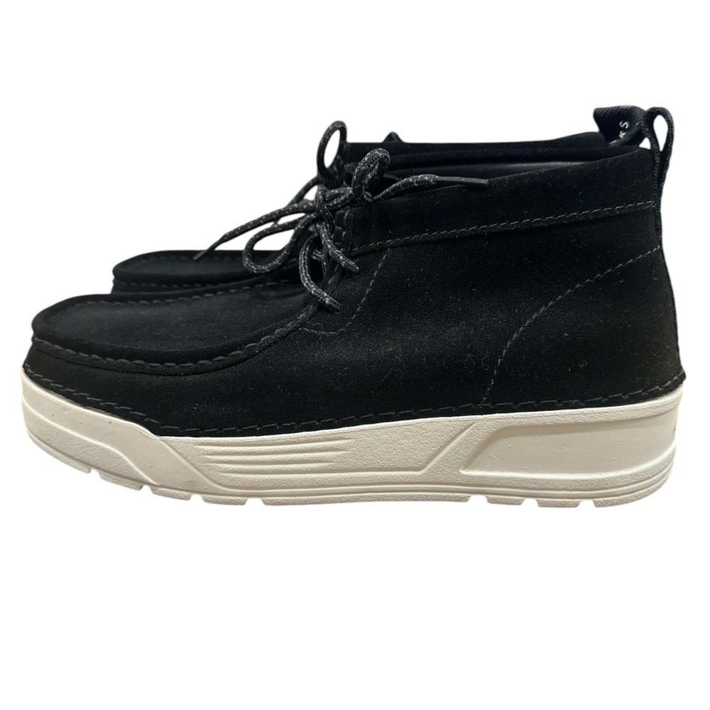 Clarks Mens Original Wallabee Boots Black Suede 26157816 Sz 7